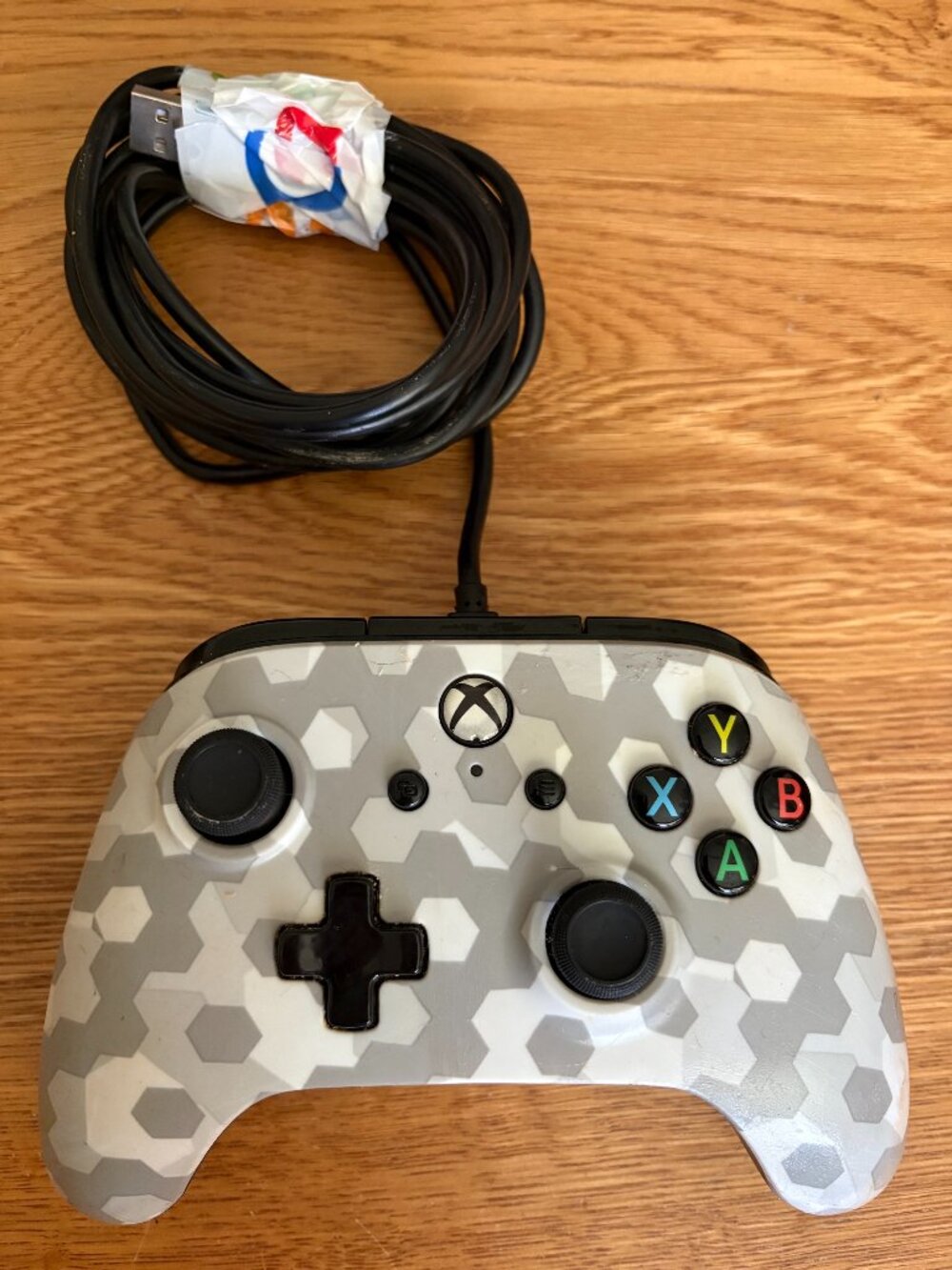 Power A Xbox One Controller Grey Camo Model 1520329-01 TESTED WORKS